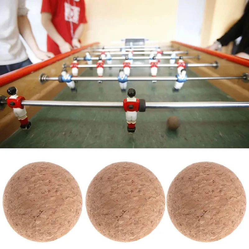 1/6Pcs 36mm Table Football Cork Solid Wood Foosball Table