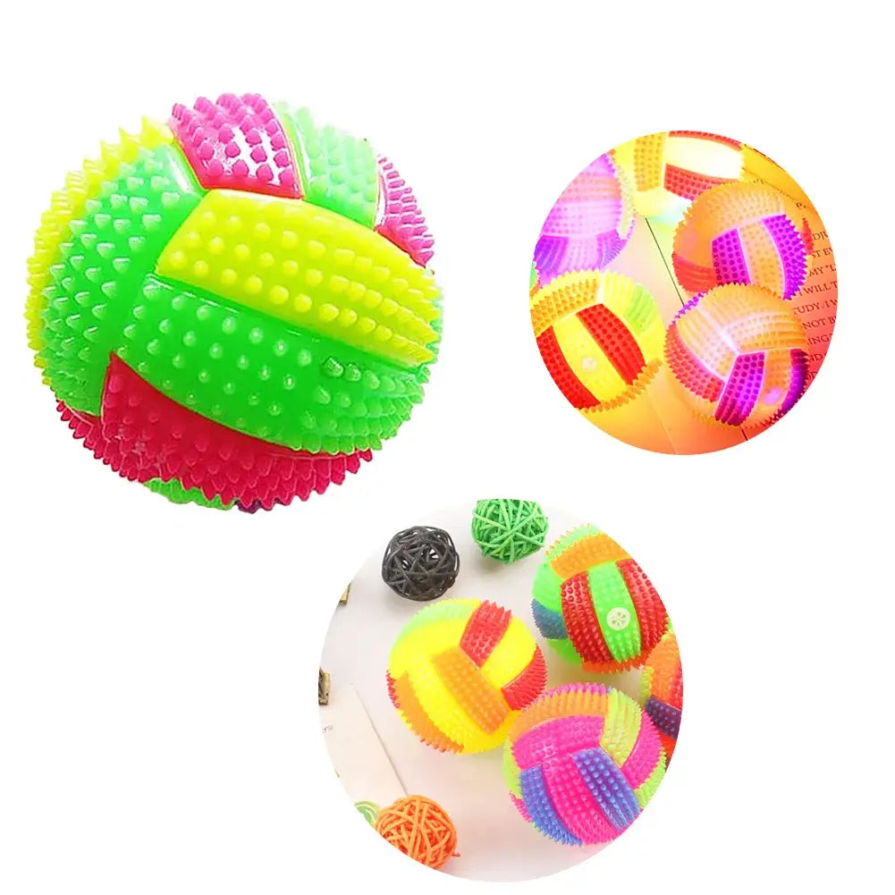 Spiky Massage Ball Dog Chew Bouncy Ball Soccer Ball