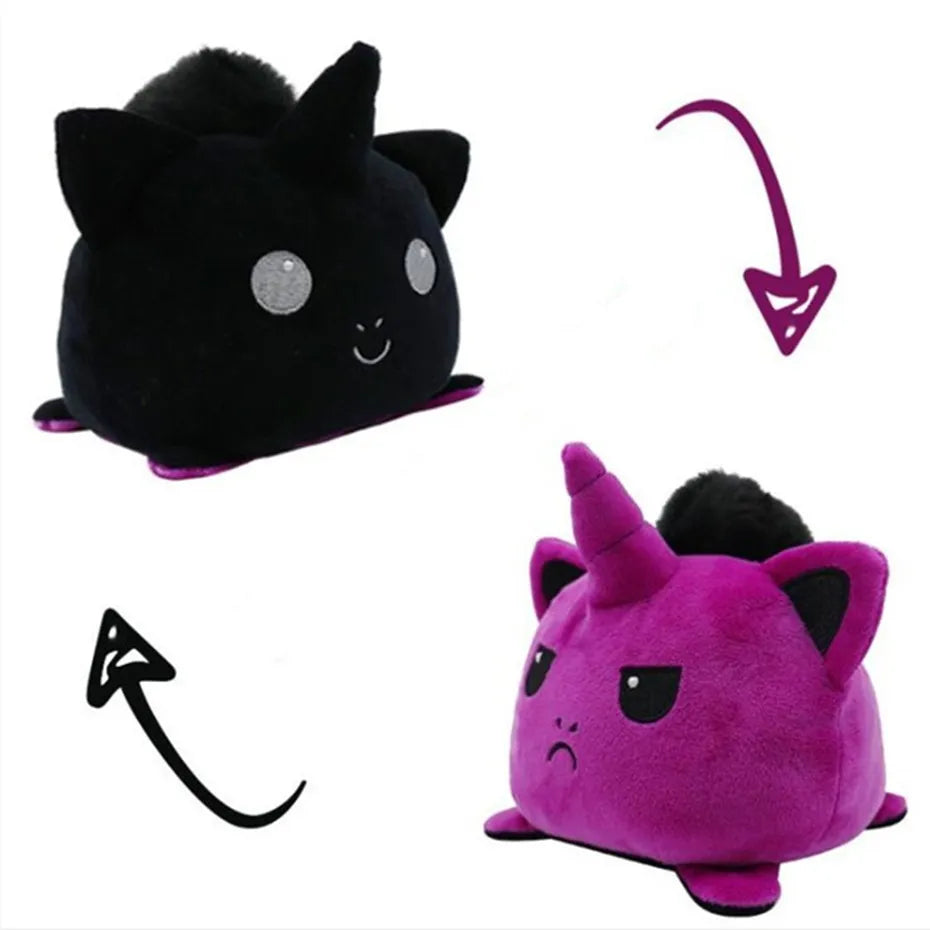 Double Sided Cat Gato Kids Flip Plushie Animals