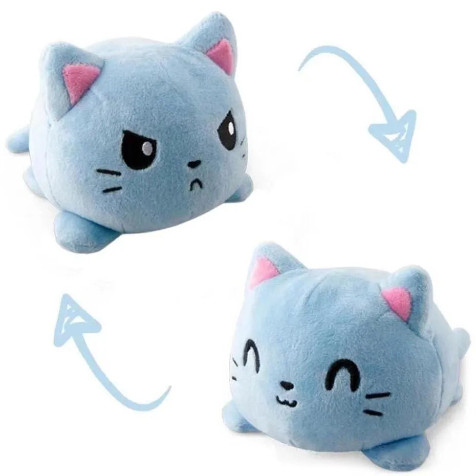 Double Sided Cat Gato Kids Flip Plushie Animals