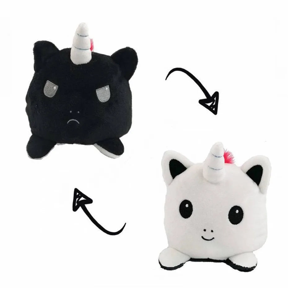 Double Sided Cat Gato Kids Flip Plushie Animals