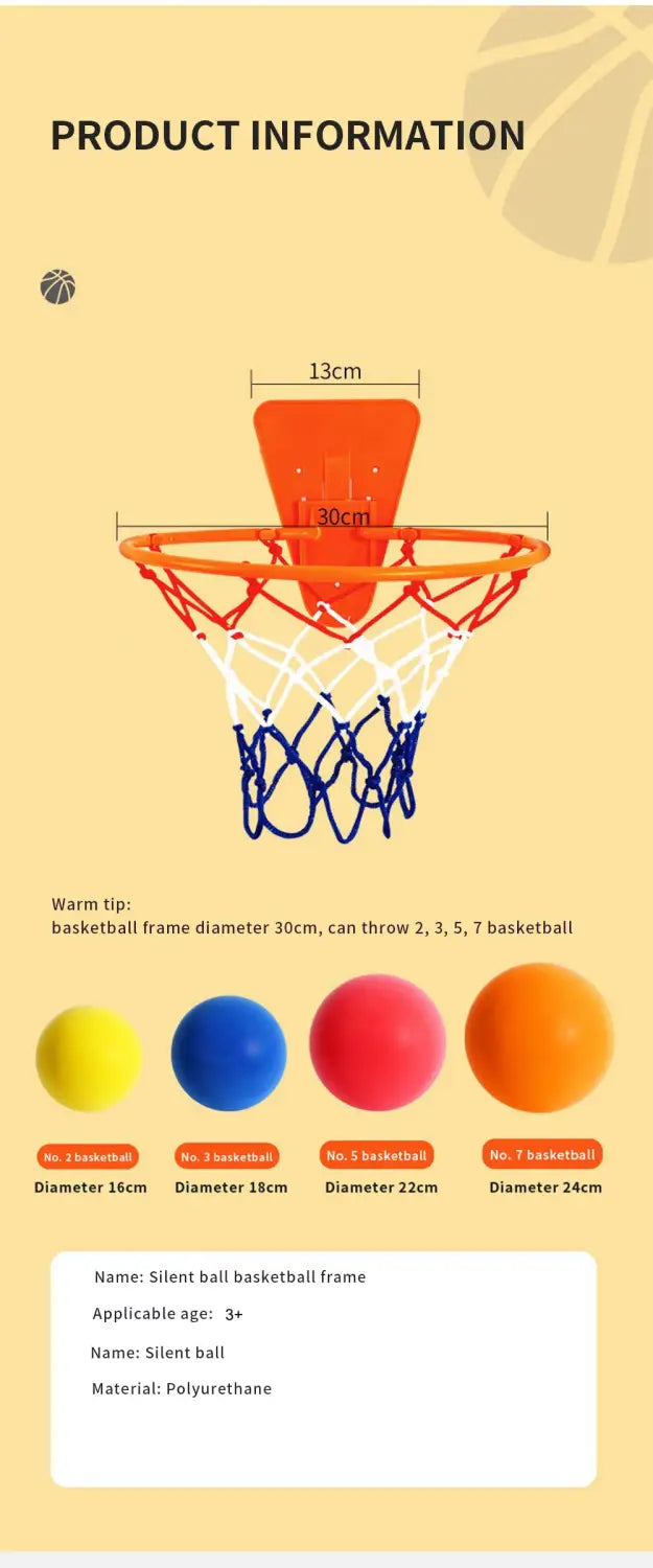 Silent High Density Foam Sports Ball 24/22/18cm