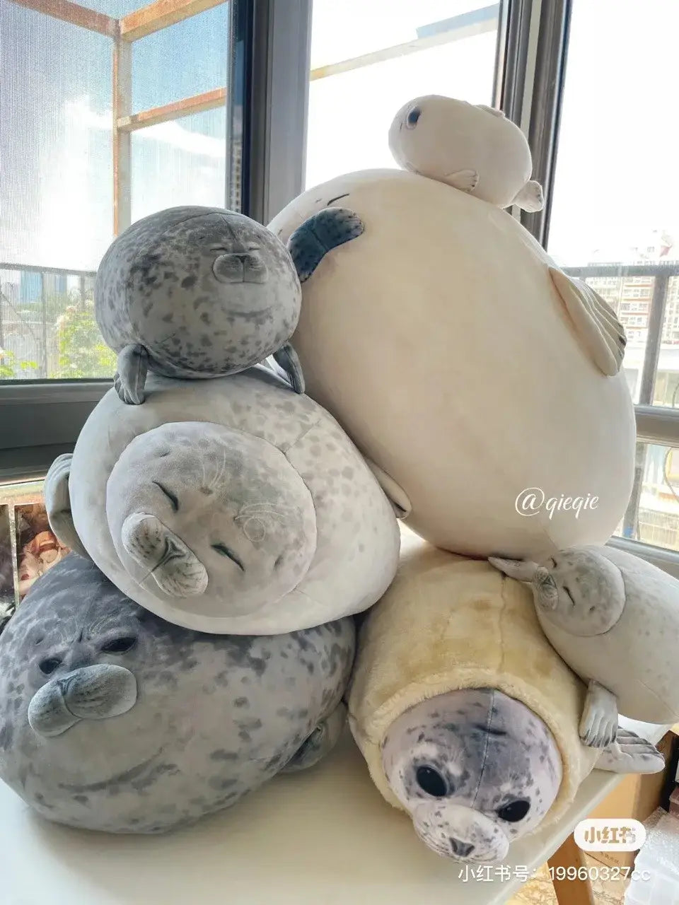 Angry Blob Seal Pillow Popular Soft Chubby Stuffed Toys