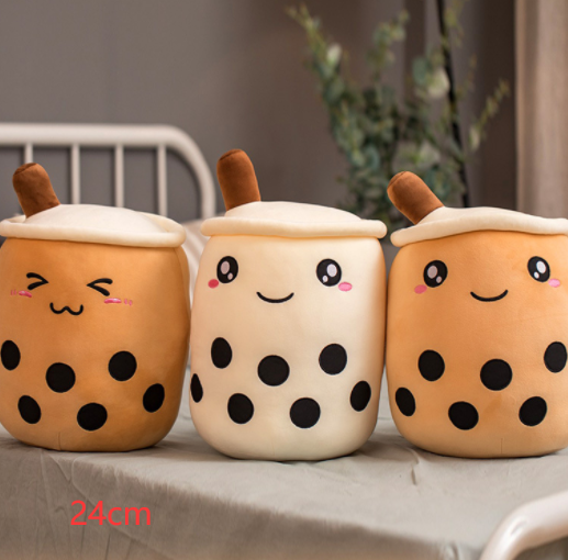 Cute Milk Tea Plush Boba Tea Cup Toy Bubble Tea - Family /