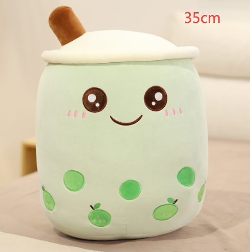 Cute Milk Tea Plush Boba Tea Cup Toy Bubble Tea - Green /