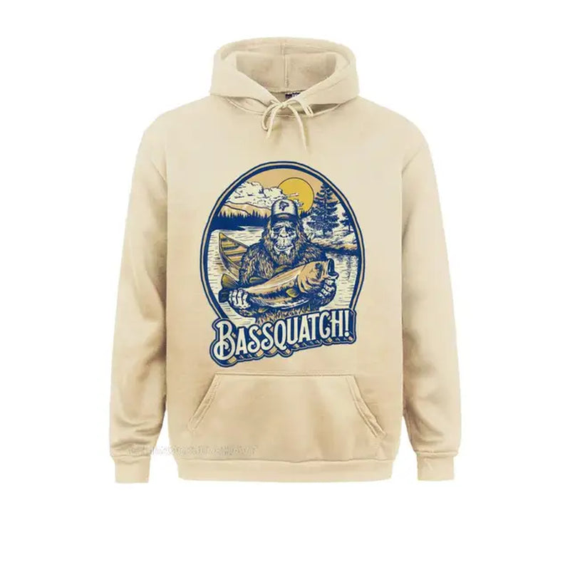 New Bassquatch! Bass Fisherman Sasquatch Funny Bigfoot Fishing Hoodie Sweatshirts Men Hoodies Long Sleeve Ostern Day Clothes