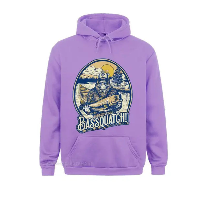 New Bassquatch! Bass Fisherman Sasquatch Funny Bigfoot Fishing Hoodie Sweatshirts Men Hoodies Long Sleeve Ostern Day Clothes