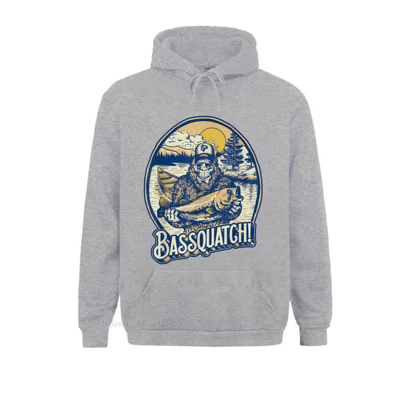 New Bassquatch! Bass Fisherman Sasquatch Funny Bigfoot Fishing Hoodie Sweatshirts Men Hoodies Long Sleeve Ostern Day Clothes