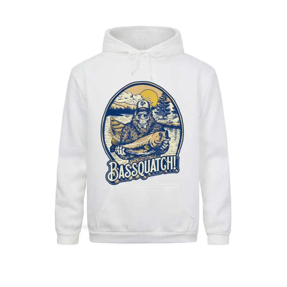 New Bassquatch! Bass Fisherman Sasquatch Funny Bigfoot Fishing Hoodie Sweatshirts Men Hoodies Long Sleeve Ostern Day Clothes