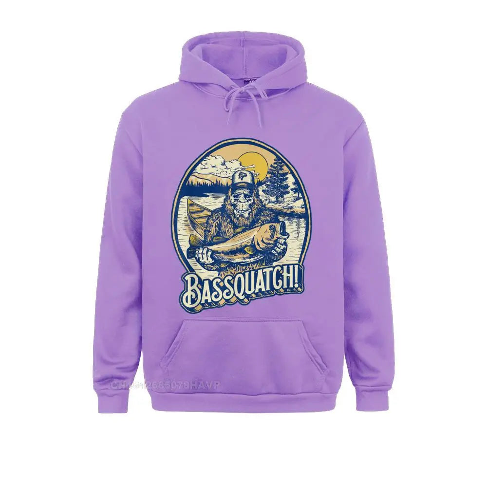 New Bassquatch! Bass Fisherman Sasquatch Funny Bigfoot Fishing Hoodie Sweatshirts Men Hoodies Long Sleeve Ostern Day Clothes