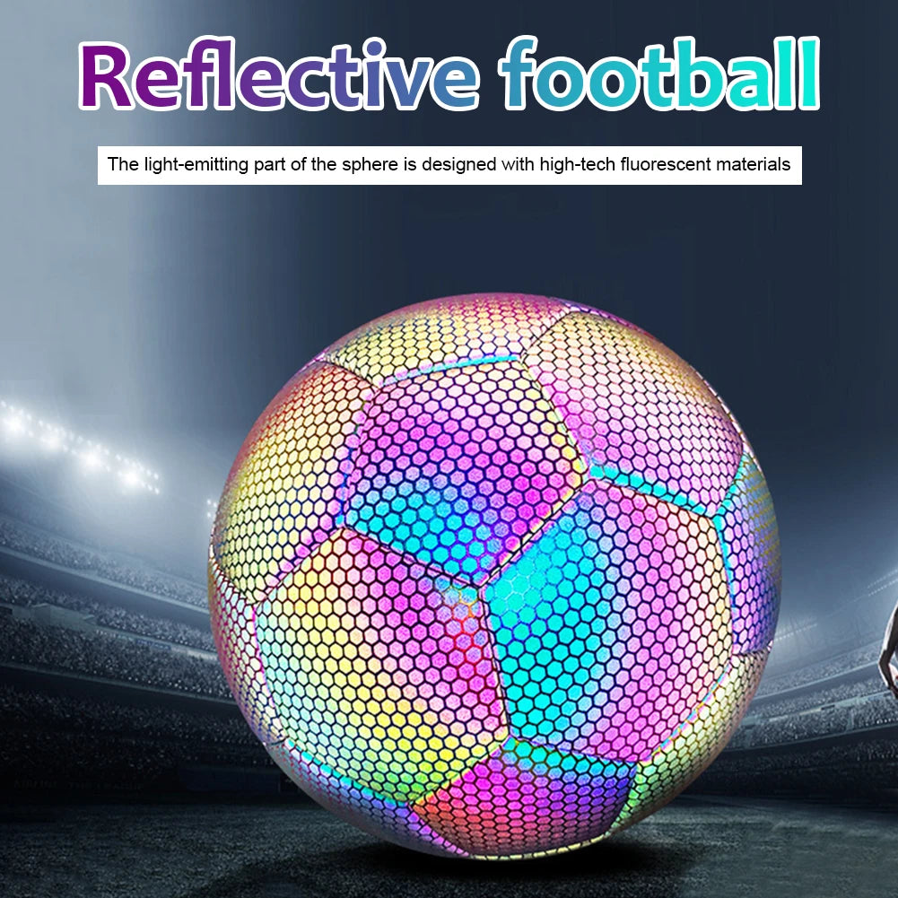 Reflective Soccer Ball Luminous Night Glow in the Dark